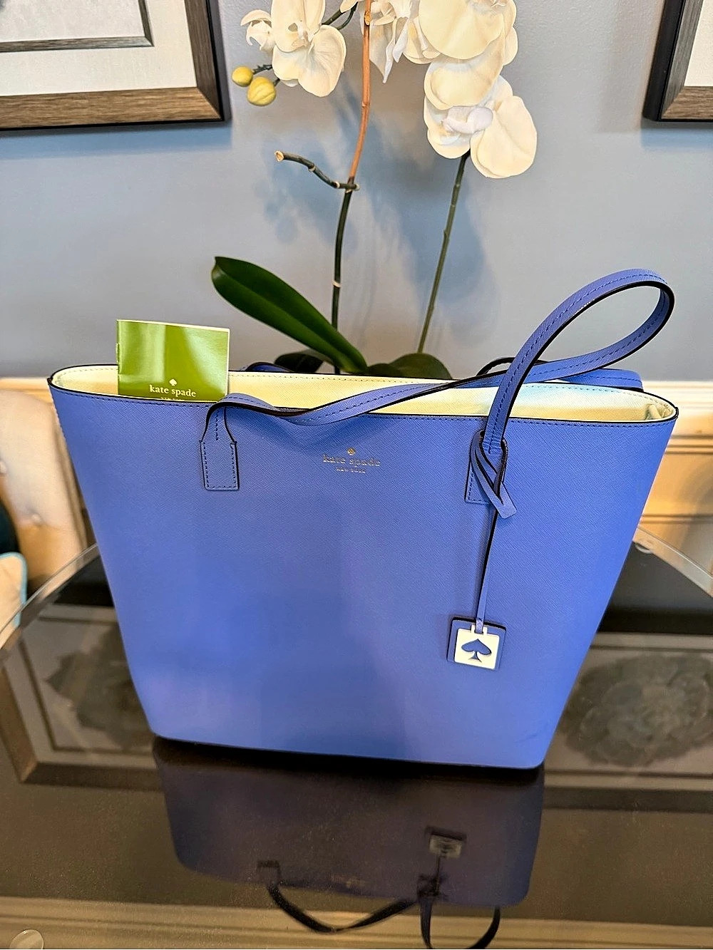 Kate Spade Tessa Tote Bag With Charm Blue